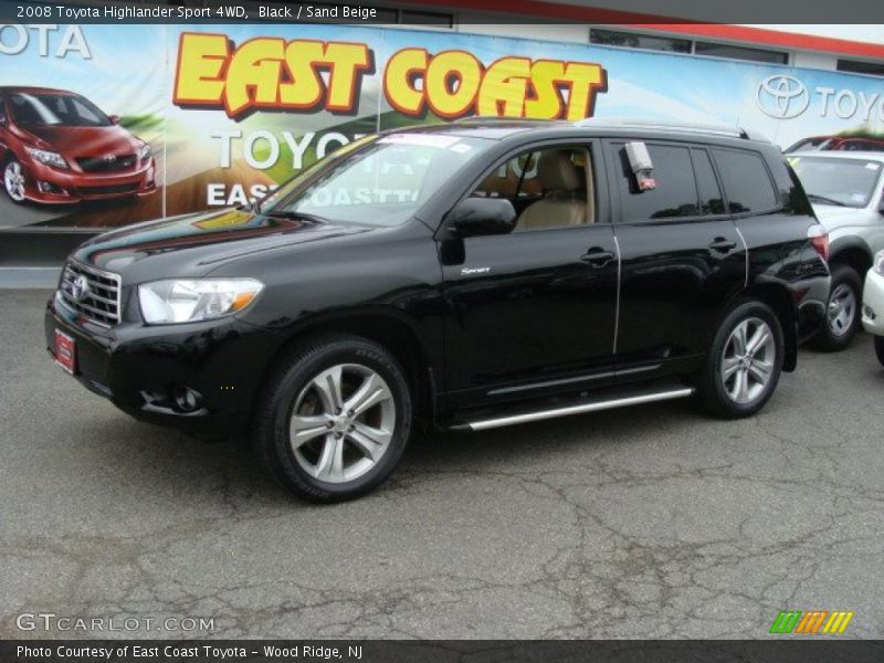Black / Sand Beige 2008 Toyota Highlander Sport 4WD