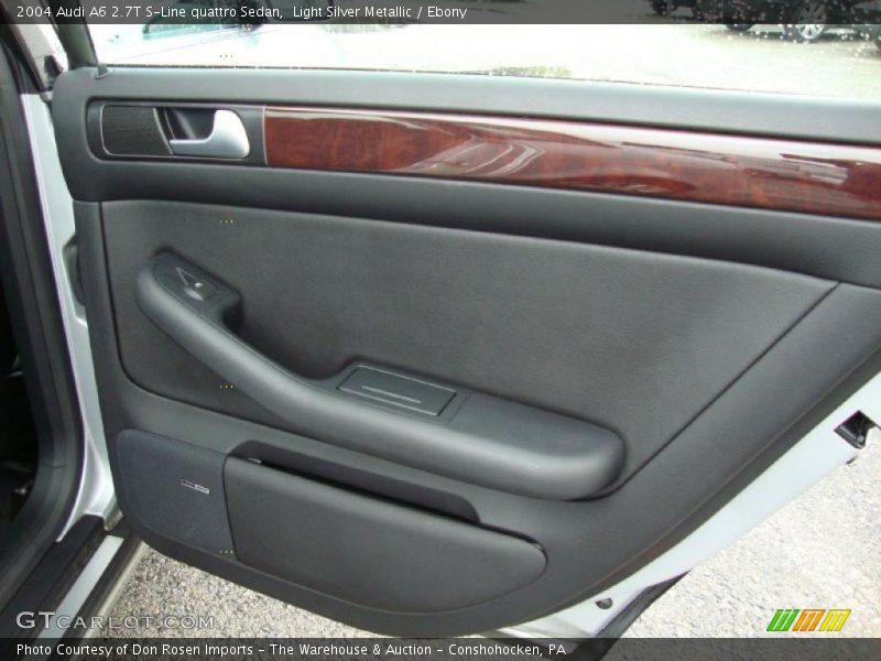 Light Silver Metallic / Ebony 2004 Audi A6 2.7T S-Line quattro Sedan
