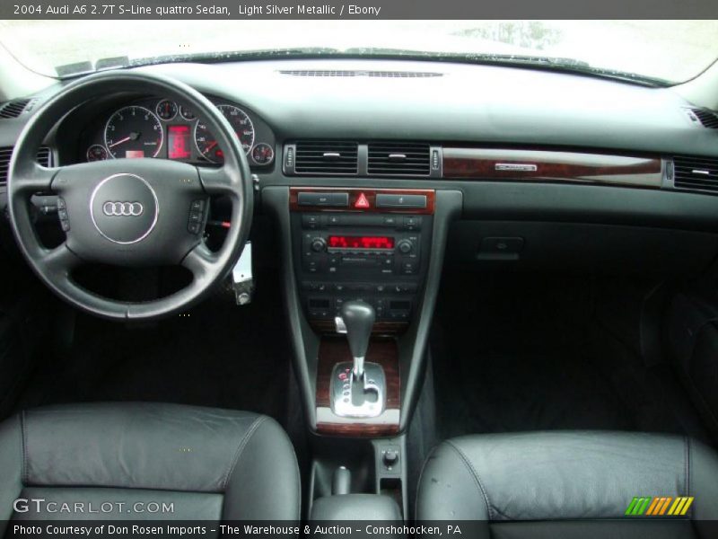 Light Silver Metallic / Ebony 2004 Audi A6 2.7T S-Line quattro Sedan