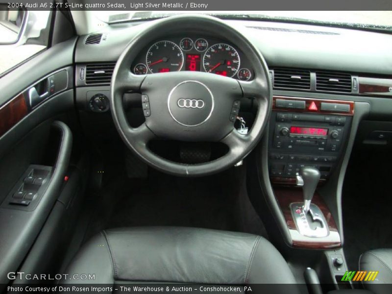 Light Silver Metallic / Ebony 2004 Audi A6 2.7T S-Line quattro Sedan