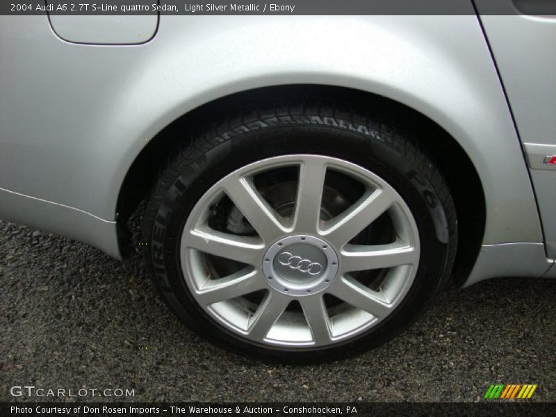 Light Silver Metallic / Ebony 2004 Audi A6 2.7T S-Line quattro Sedan