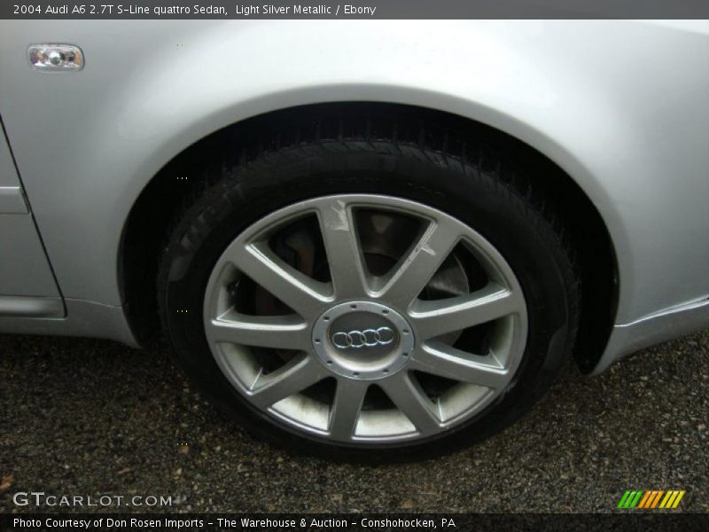 Light Silver Metallic / Ebony 2004 Audi A6 2.7T S-Line quattro Sedan