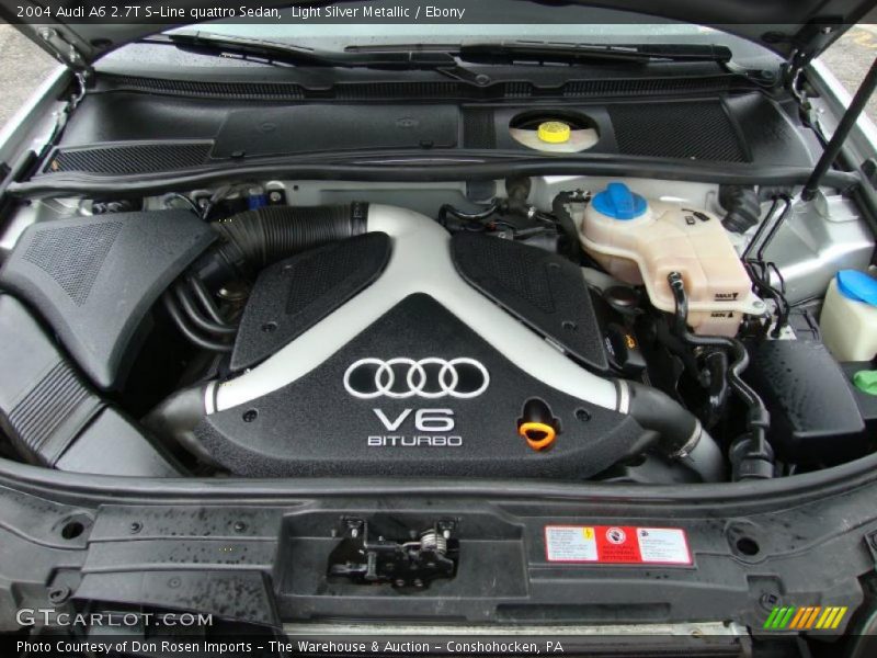 Light Silver Metallic / Ebony 2004 Audi A6 2.7T S-Line quattro Sedan