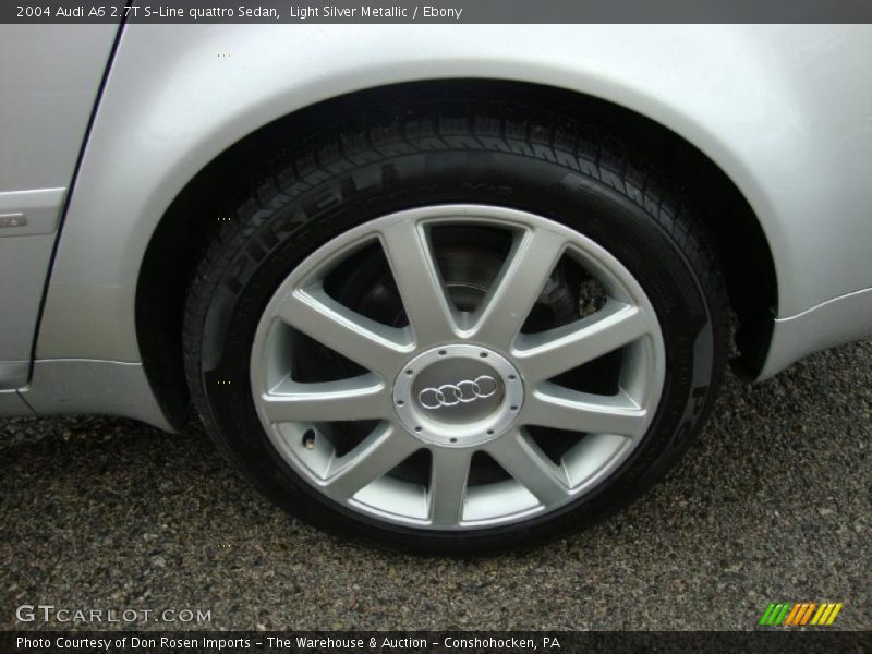 Light Silver Metallic / Ebony 2004 Audi A6 2.7T S-Line quattro Sedan