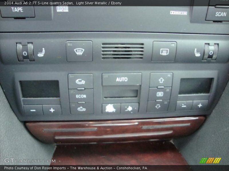 Light Silver Metallic / Ebony 2004 Audi A6 2.7T S-Line quattro Sedan
