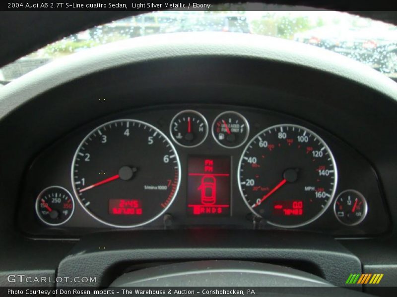 Light Silver Metallic / Ebony 2004 Audi A6 2.7T S-Line quattro Sedan