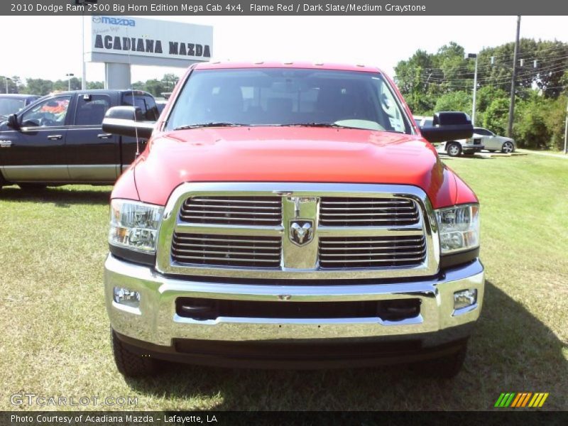 Flame Red / Dark Slate/Medium Graystone 2010 Dodge Ram 2500 Big Horn Edition Mega Cab 4x4
