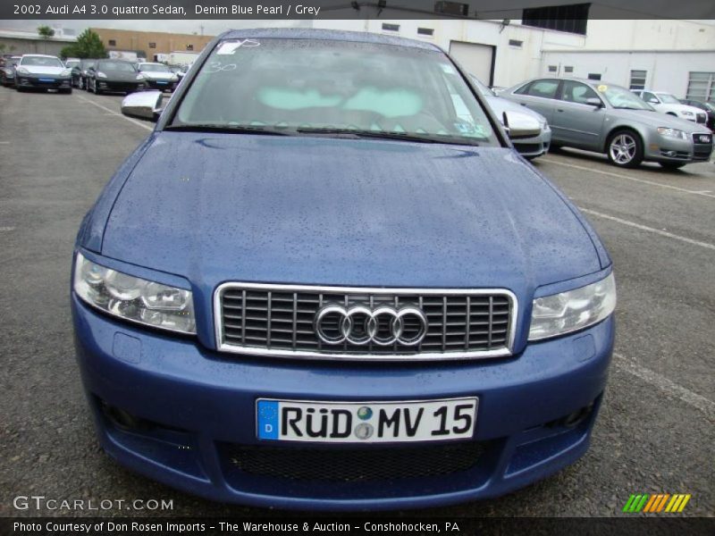 Denim Blue Pearl / Grey 2002 Audi A4 3.0 quattro Sedan