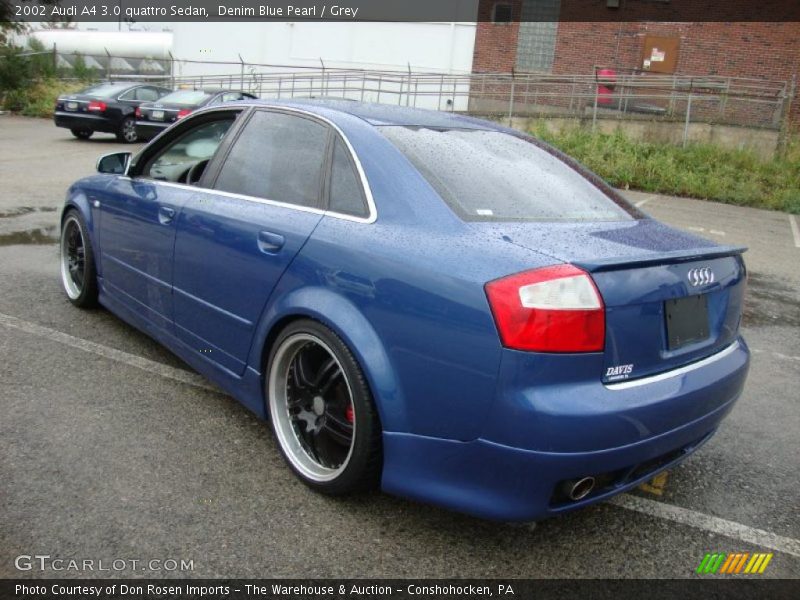 Denim Blue Pearl / Grey 2002 Audi A4 3.0 quattro Sedan