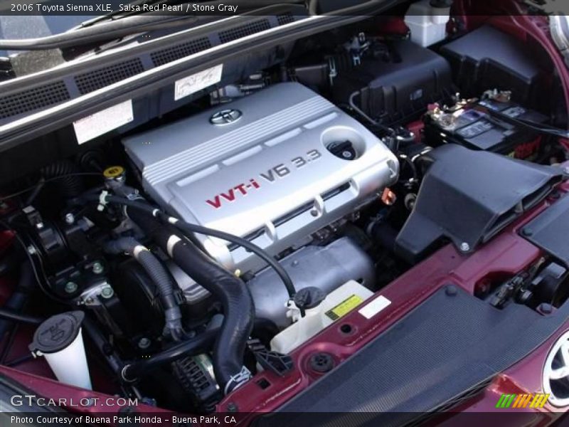 Salsa Red Pearl / Stone Gray 2006 Toyota Sienna XLE