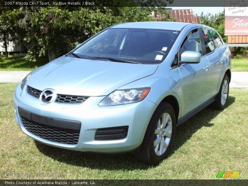 Icy Blue Metallic / Black 2007 Mazda CX-7 Sport