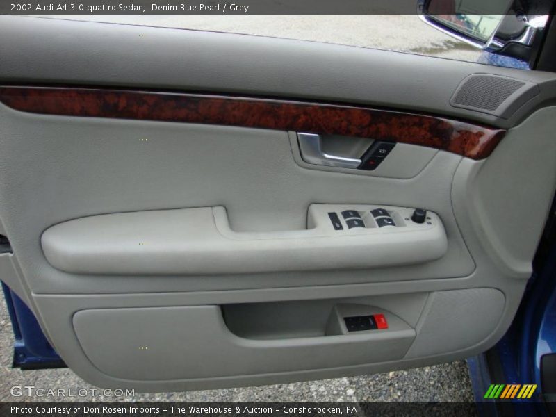 Denim Blue Pearl / Grey 2002 Audi A4 3.0 quattro Sedan