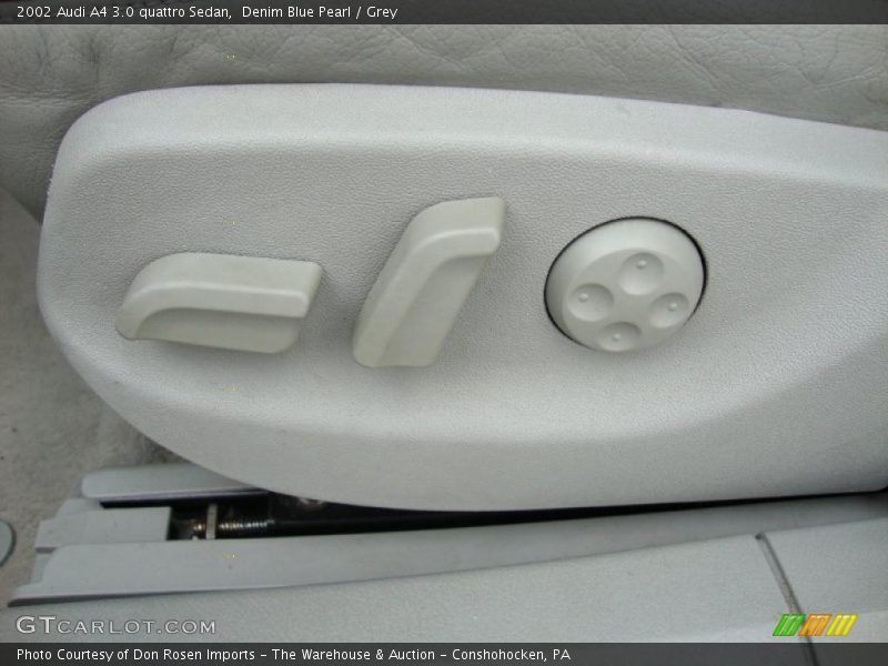 Denim Blue Pearl / Grey 2002 Audi A4 3.0 quattro Sedan