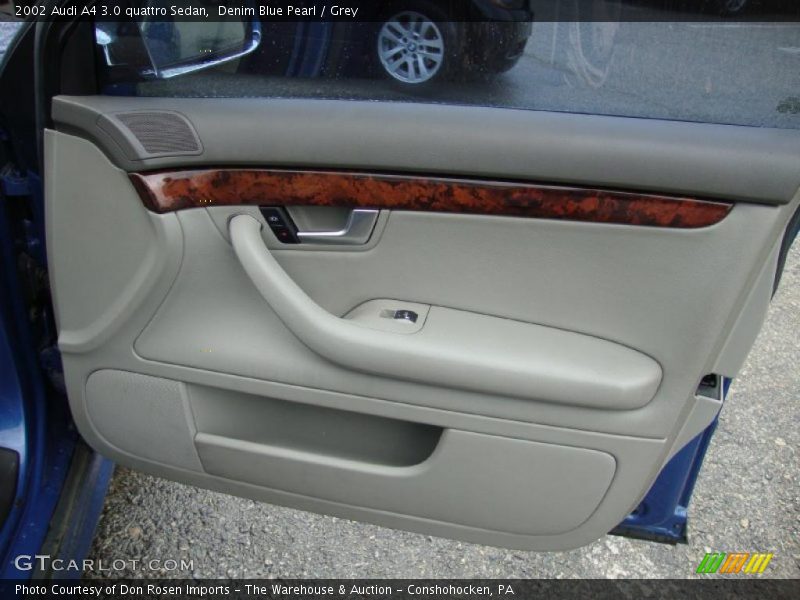 Denim Blue Pearl / Grey 2002 Audi A4 3.0 quattro Sedan