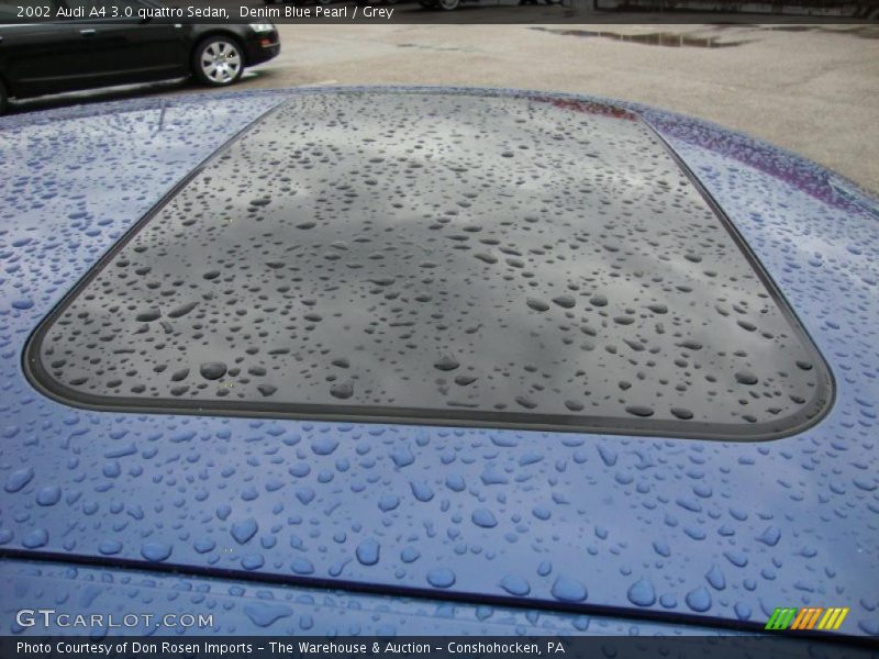 Denim Blue Pearl / Grey 2002 Audi A4 3.0 quattro Sedan