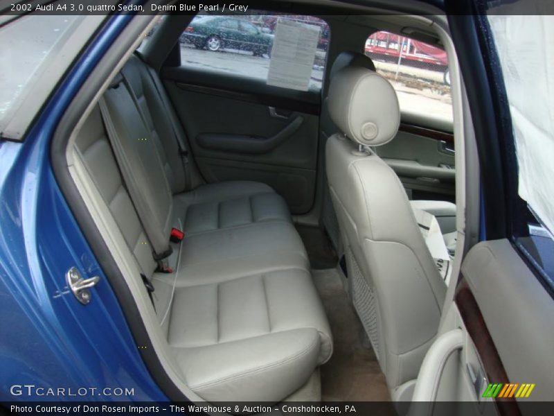 Denim Blue Pearl / Grey 2002 Audi A4 3.0 quattro Sedan
