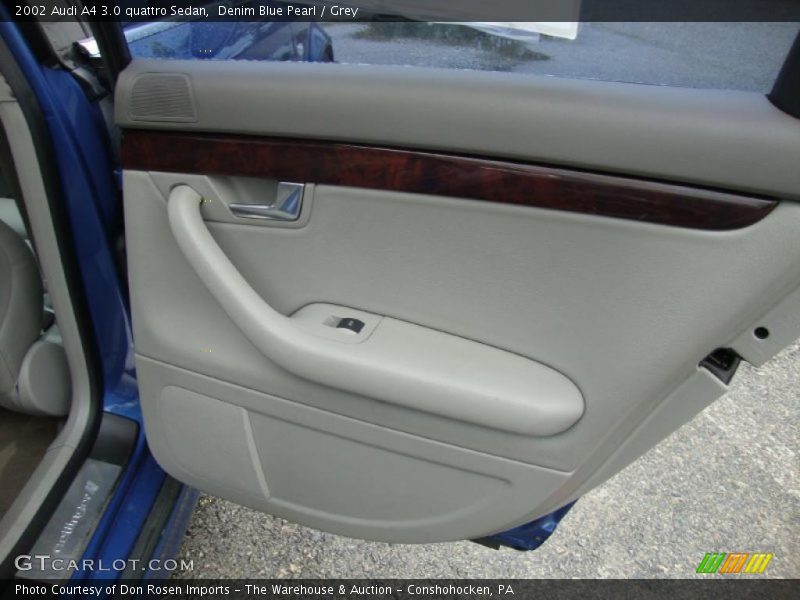 Denim Blue Pearl / Grey 2002 Audi A4 3.0 quattro Sedan
