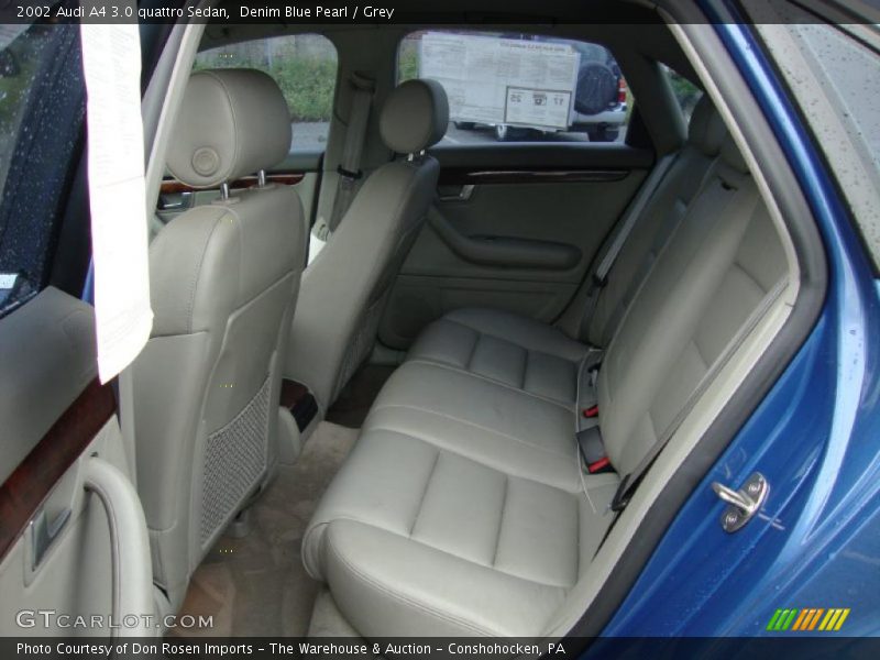 Denim Blue Pearl / Grey 2002 Audi A4 3.0 quattro Sedan