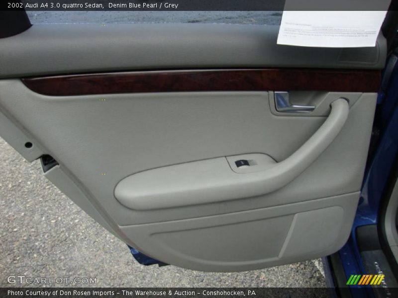 Denim Blue Pearl / Grey 2002 Audi A4 3.0 quattro Sedan