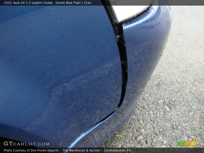 Denim Blue Pearl / Grey 2002 Audi A4 3.0 quattro Sedan