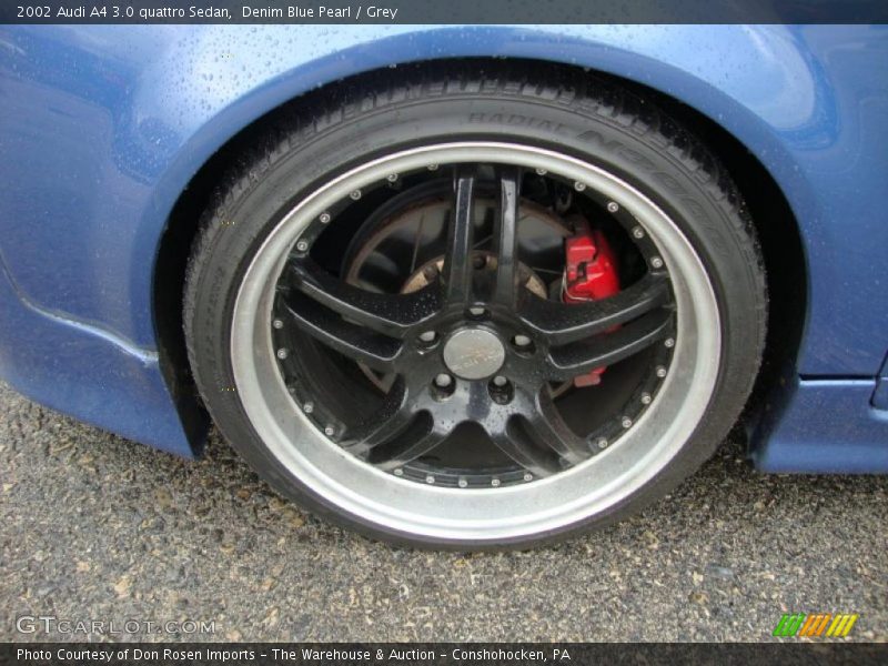 Denim Blue Pearl / Grey 2002 Audi A4 3.0 quattro Sedan