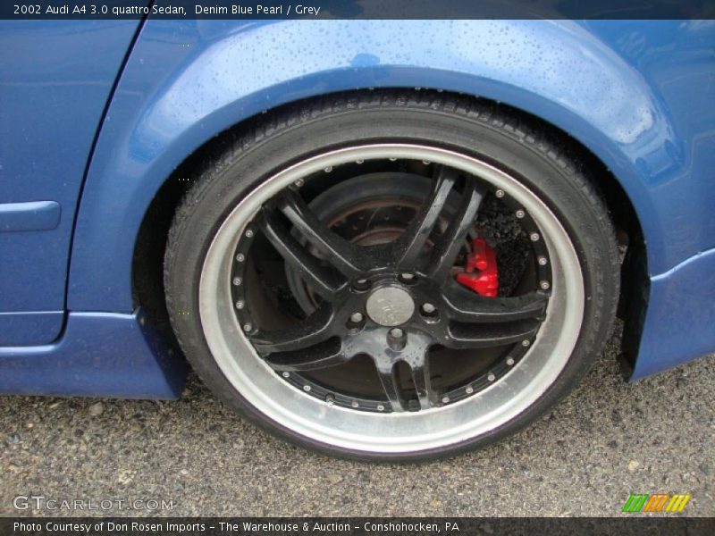 Denim Blue Pearl / Grey 2002 Audi A4 3.0 quattro Sedan