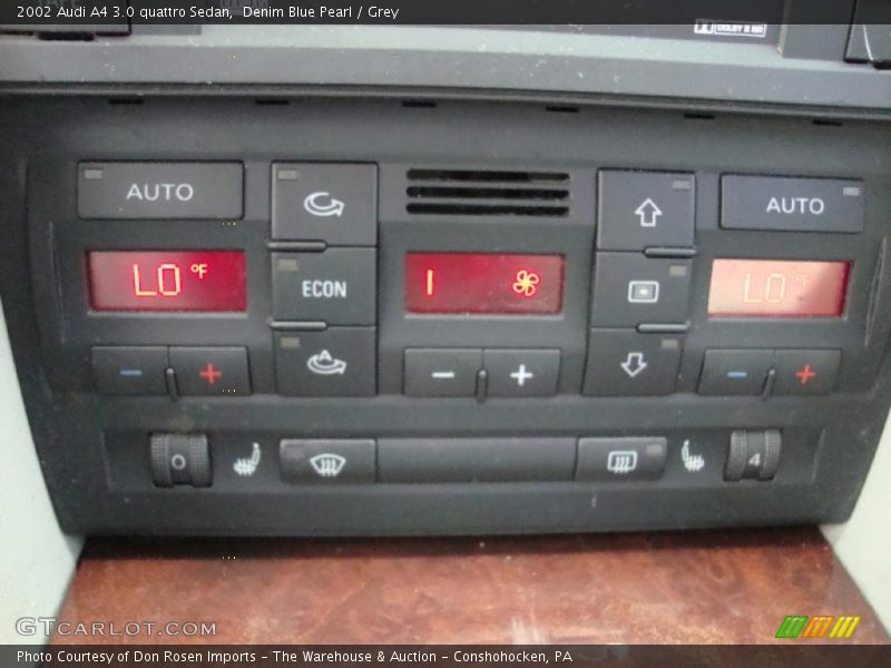 Denim Blue Pearl / Grey 2002 Audi A4 3.0 quattro Sedan