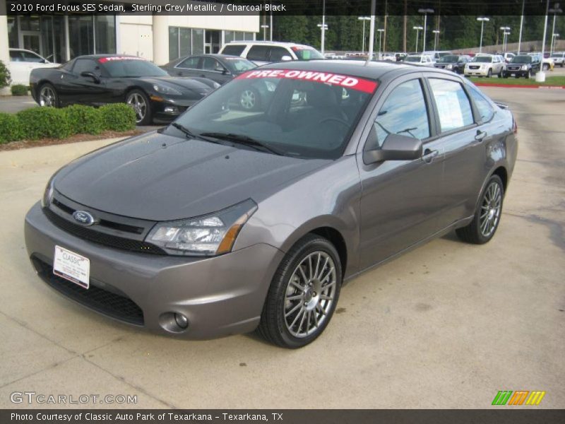 Sterling Grey Metallic / Charcoal Black 2010 Ford Focus SES Sedan