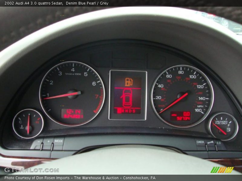 Denim Blue Pearl / Grey 2002 Audi A4 3.0 quattro Sedan