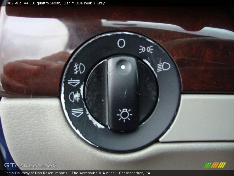 Denim Blue Pearl / Grey 2002 Audi A4 3.0 quattro Sedan