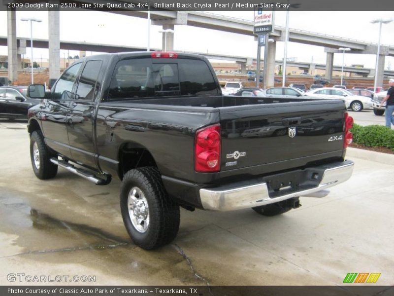 Brilliant Black Crystal Pearl / Medium Slate Gray 2009 Dodge Ram 2500 Lone Star Quad Cab 4x4