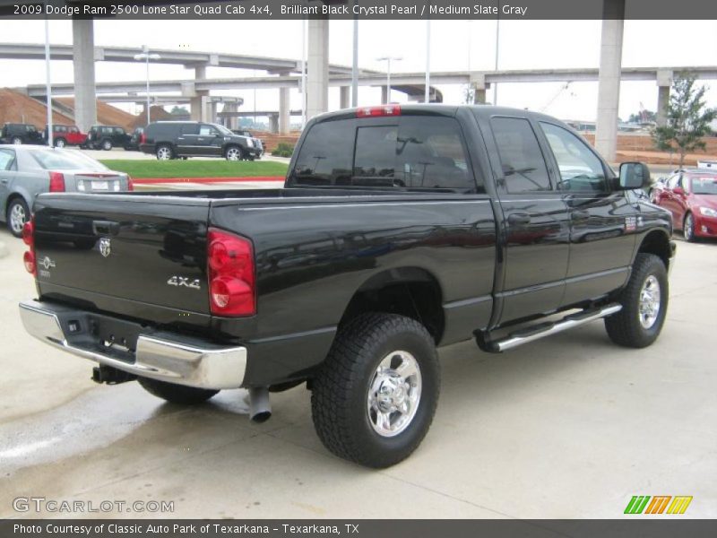 Brilliant Black Crystal Pearl / Medium Slate Gray 2009 Dodge Ram 2500 Lone Star Quad Cab 4x4