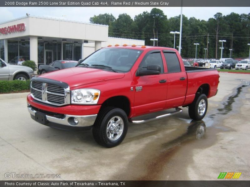 Flame Red / Medium Slate Gray 2008 Dodge Ram 2500 Lone Star Edition Quad Cab 4x4