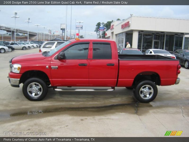 Flame Red / Medium Slate Gray 2008 Dodge Ram 2500 Lone Star Edition Quad Cab 4x4