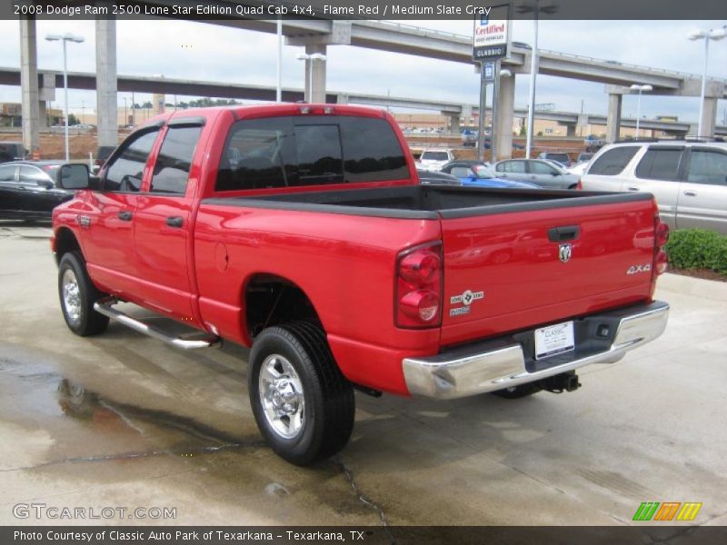 Flame Red / Medium Slate Gray 2008 Dodge Ram 2500 Lone Star Edition Quad Cab 4x4
