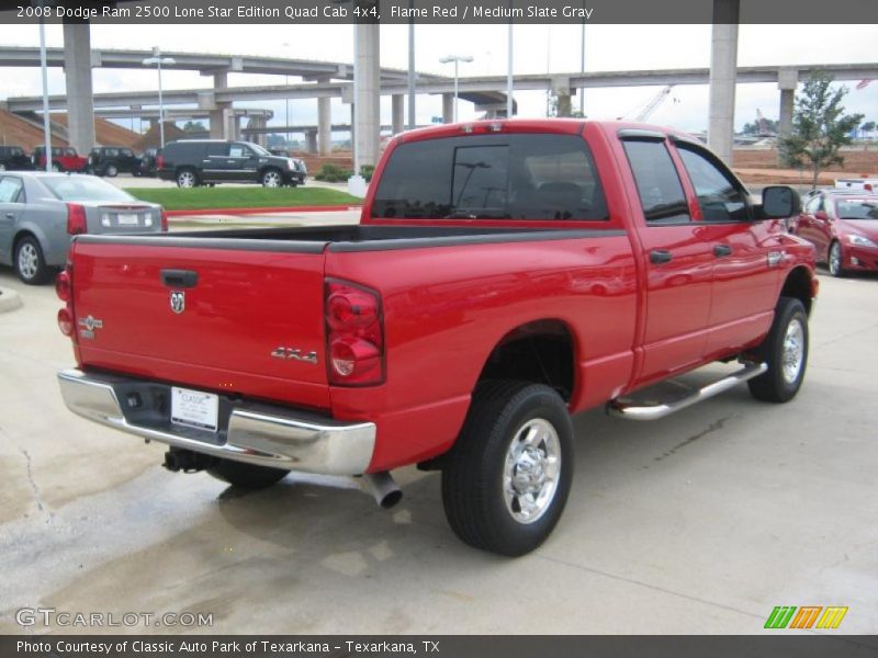 Flame Red / Medium Slate Gray 2008 Dodge Ram 2500 Lone Star Edition Quad Cab 4x4