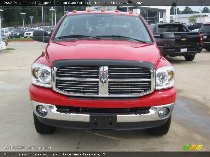 Flame Red / Medium Slate Gray 2008 Dodge Ram 2500 Lone Star Edition Quad Cab 4x4