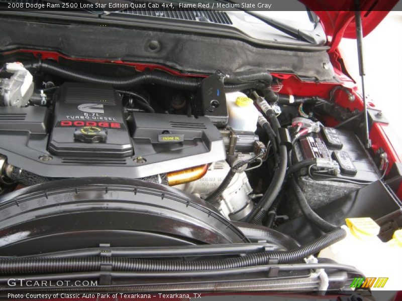 Flame Red / Medium Slate Gray 2008 Dodge Ram 2500 Lone Star Edition Quad Cab 4x4