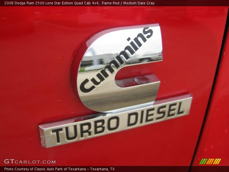 Flame Red / Medium Slate Gray 2008 Dodge Ram 2500 Lone Star Edition Quad Cab 4x4