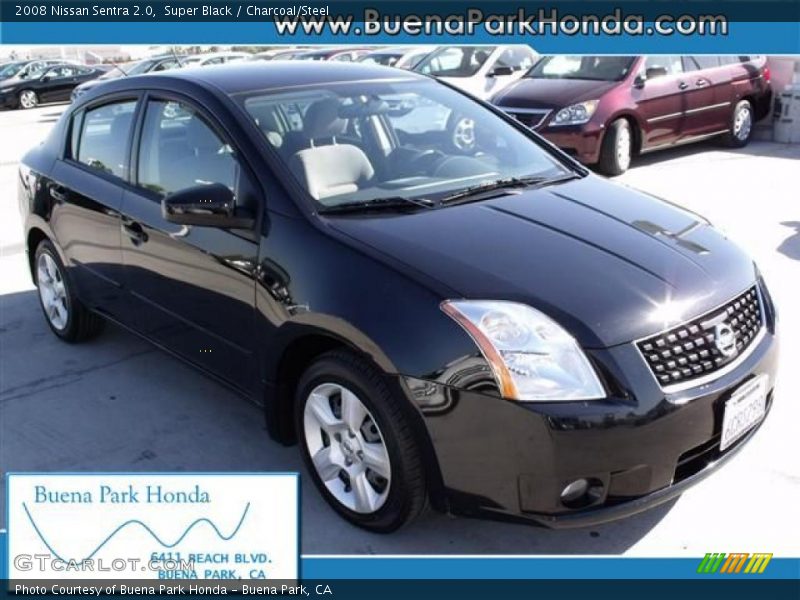 Super Black / Charcoal/Steel 2008 Nissan Sentra 2.0