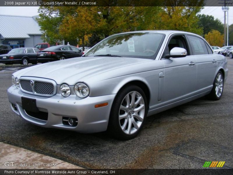 Liquid Silver Metallic / Charcoal 2008 Jaguar XJ XJ8 L