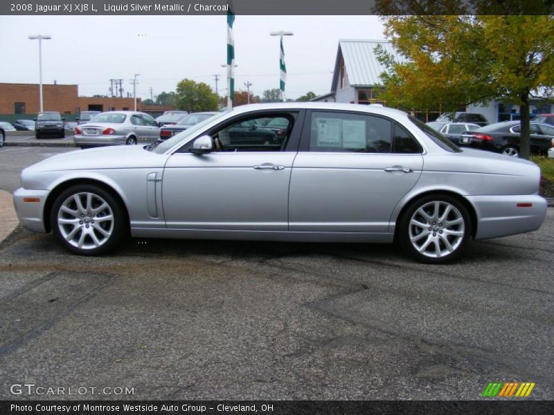 Liquid Silver Metallic / Charcoal 2008 Jaguar XJ XJ8 L