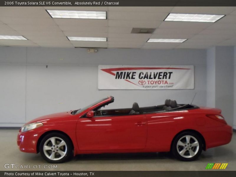 Absolutely Red / Charcoal 2006 Toyota Solara SLE V6 Convertible