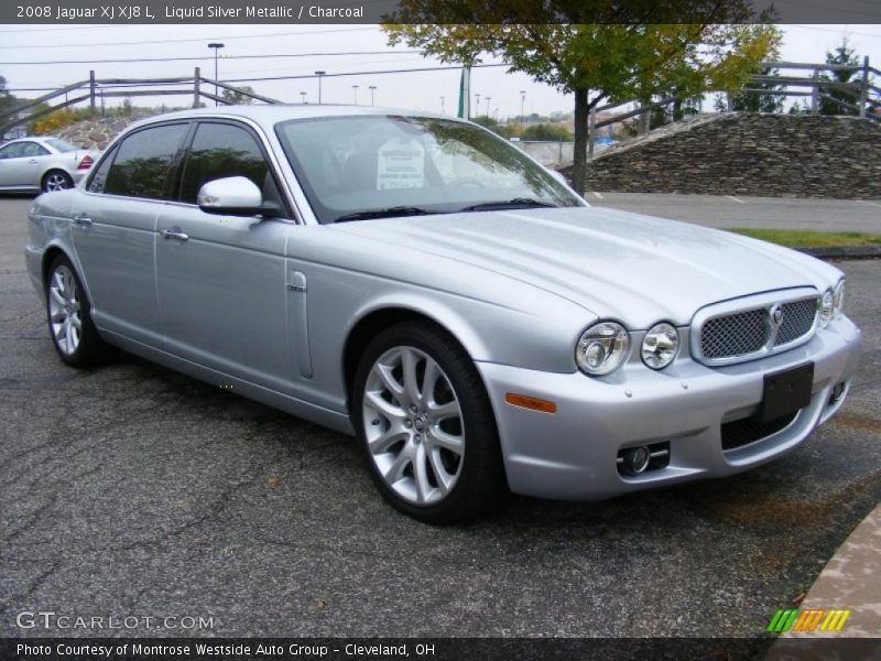 Liquid Silver Metallic / Charcoal 2008 Jaguar XJ XJ8 L