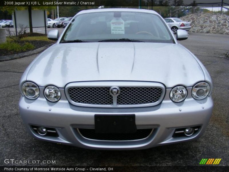 Liquid Silver Metallic / Charcoal 2008 Jaguar XJ XJ8 L