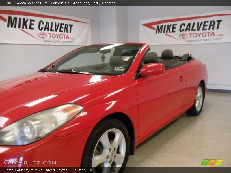 Absolutely Red / Charcoal 2006 Toyota Solara SLE V6 Convertible