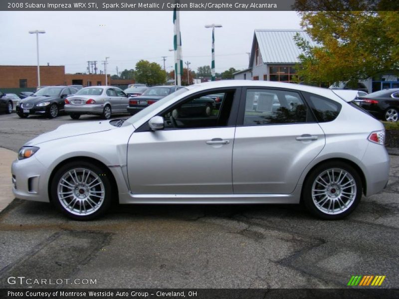 Spark Silver Metallic / Carbon Black/Graphite Gray Alcantara 2008 Subaru Impreza WRX STi