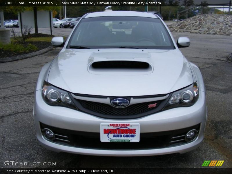 Spark Silver Metallic / Carbon Black/Graphite Gray Alcantara 2008 Subaru Impreza WRX STi