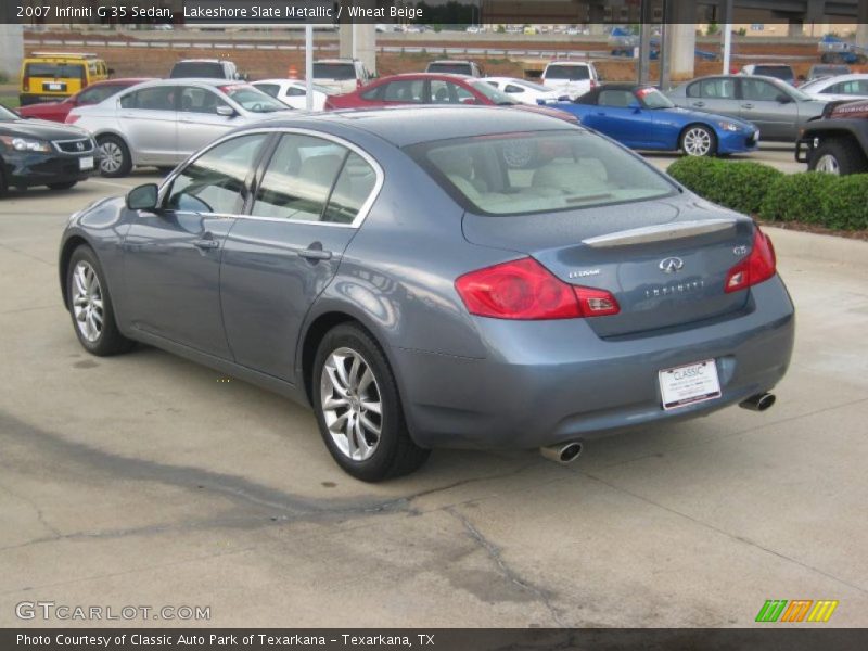 Lakeshore Slate Metallic / Wheat Beige 2007 Infiniti G 35 Sedan