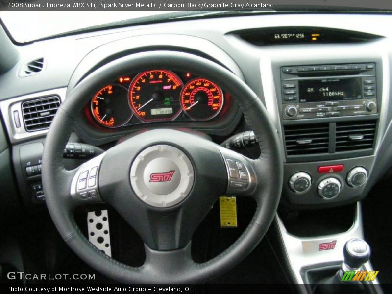 Spark Silver Metallic / Carbon Black/Graphite Gray Alcantara 2008 Subaru Impreza WRX STi